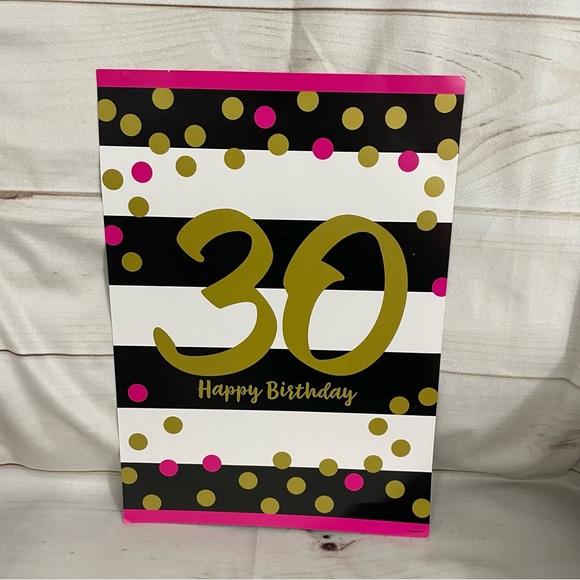 (10 Piece) 30th Birthday Pink & Gold Decorations - Picture 6 of 15